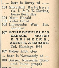 Sedlescombe Road North shops between Burry Road and Normandy Road 1956